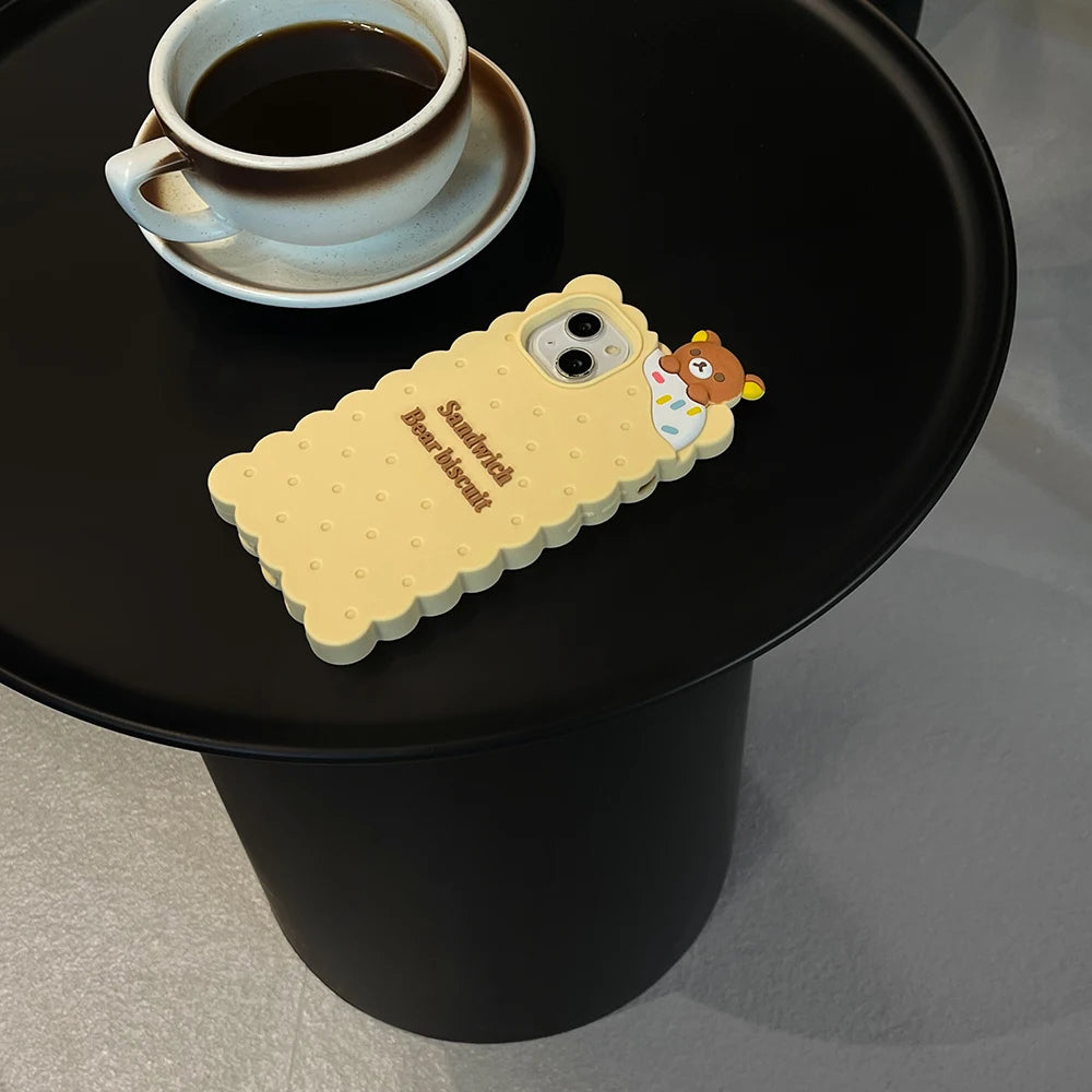 Rilakkuma Bear Biscuit Soft Silicone Phone Case